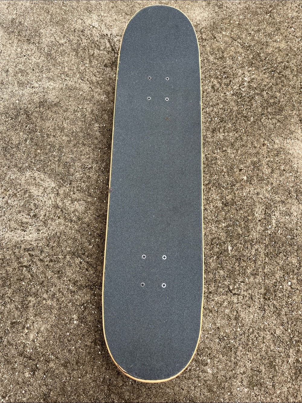 Black Skateboard Deck with Factory Grip